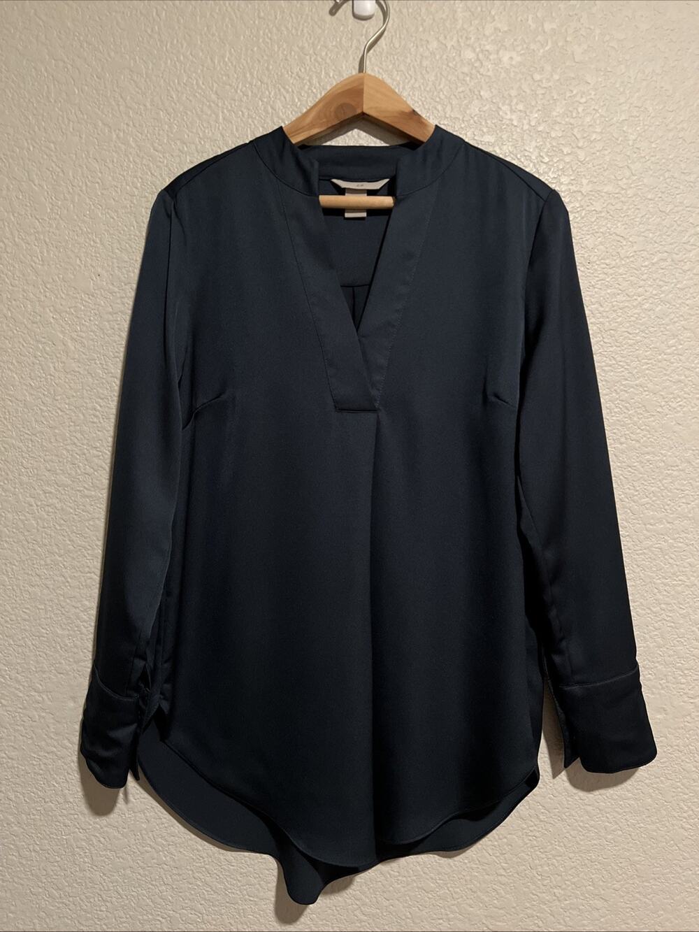 NEW H&M Tunic Top Trad Wife Feminine Evening Brushed Satin Luxury Old Money Sz 6